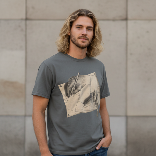 MC Escher Drawing Hands Tee
