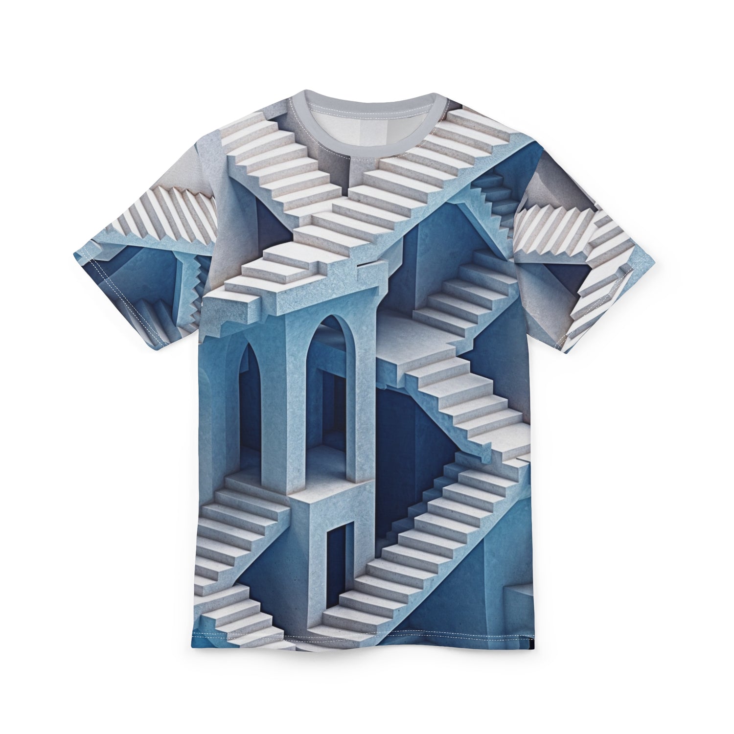 Blue Staircase Illusion Tee