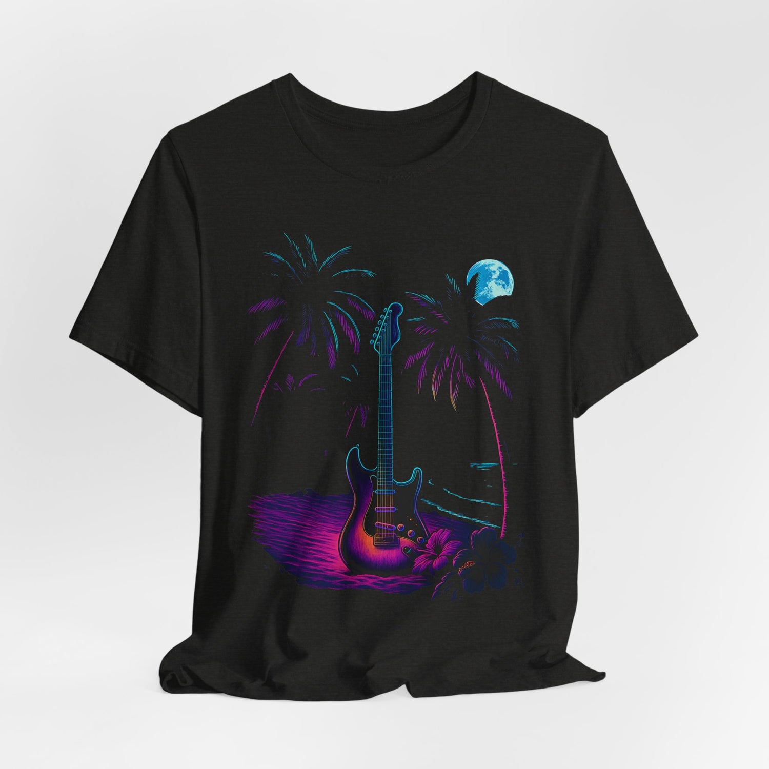Neon Guitar Beach Tee