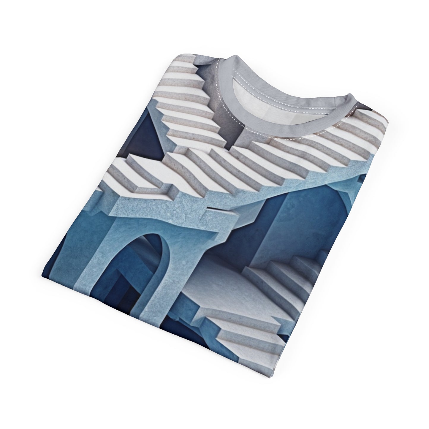 Blue Staircase Illusion Tee