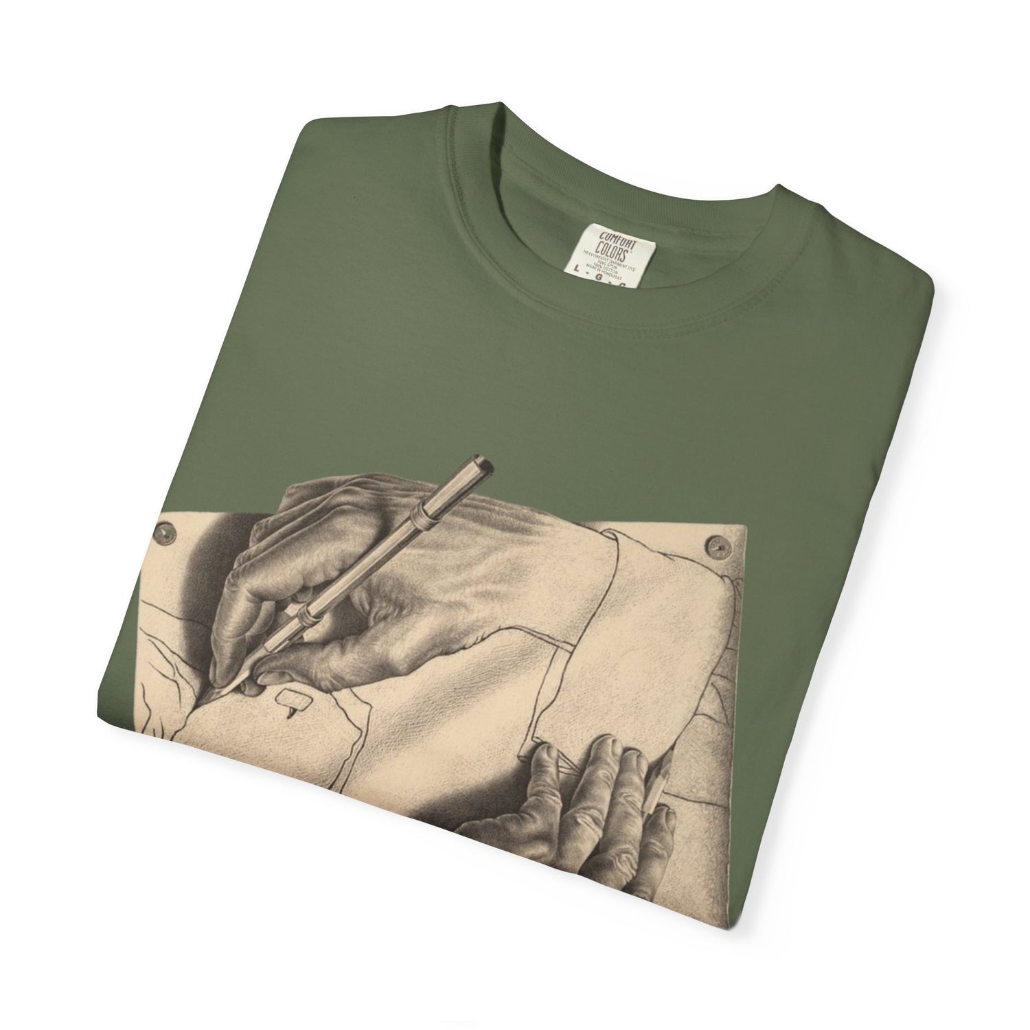 MC Escher Drawing Hands Tee
