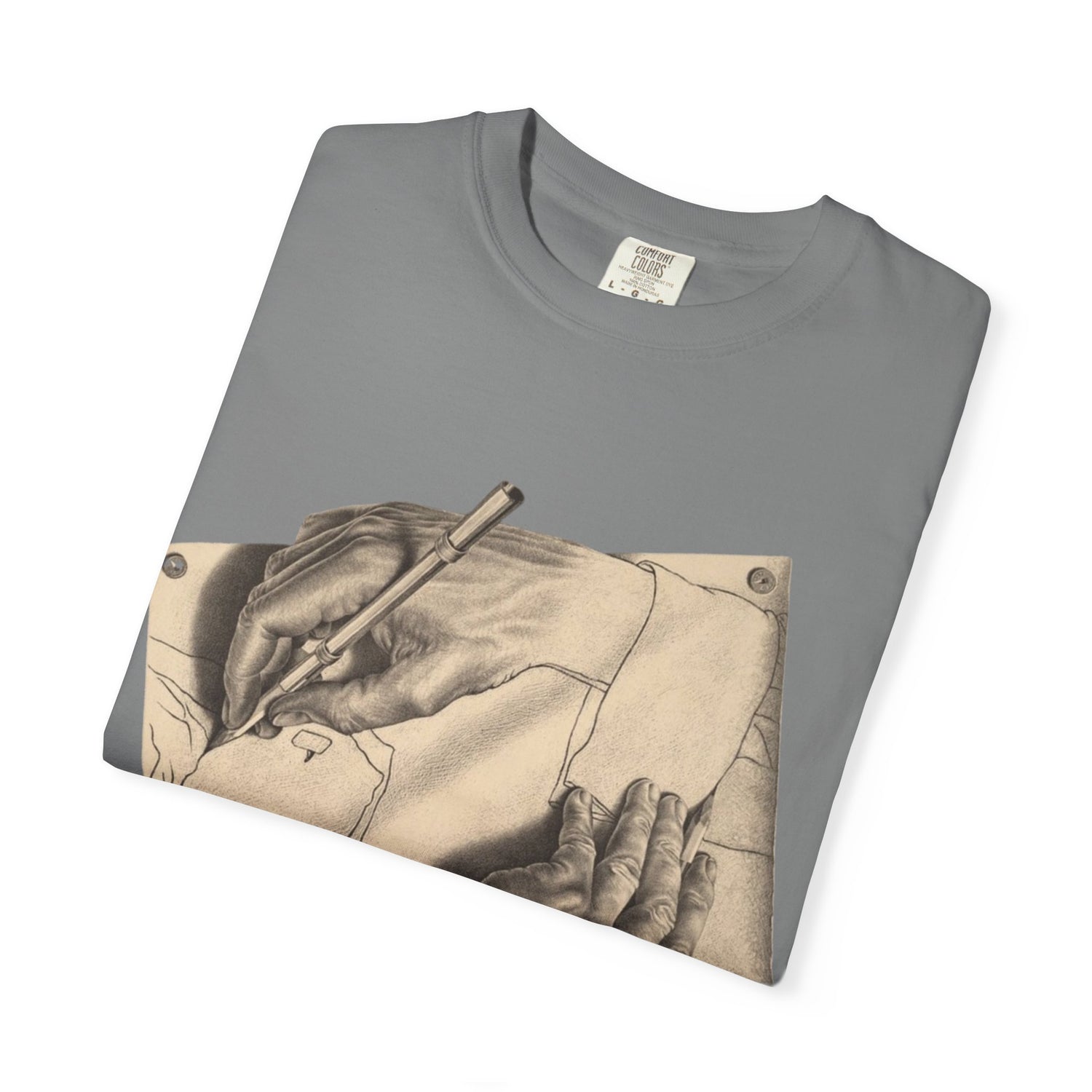 MC Escher Drawing Hands Tee