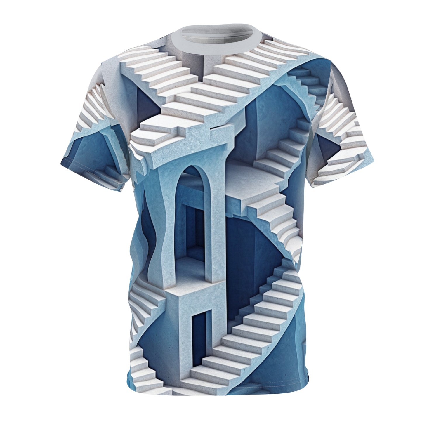 Blue Staircase Illusion Tee