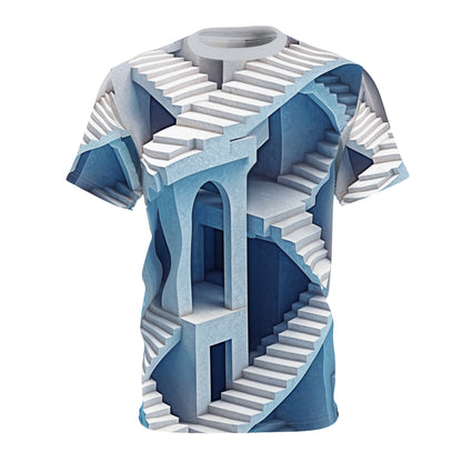 Blue Staircase Illusion Tee