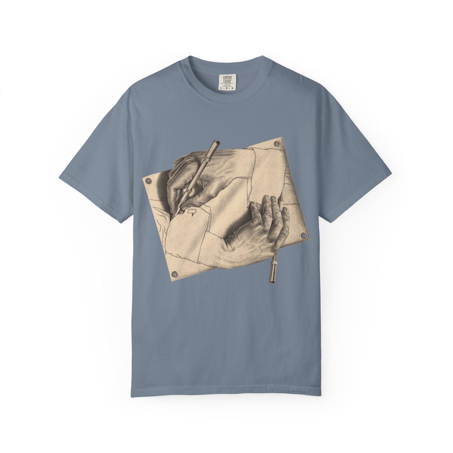 MC Escher Drawing Hands Tee