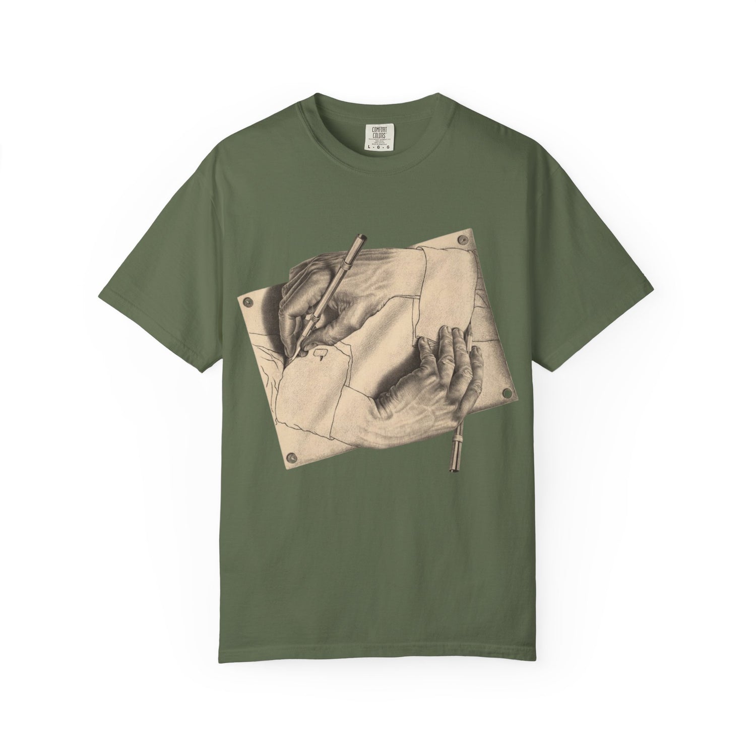 MC Escher Drawing Hands Tee