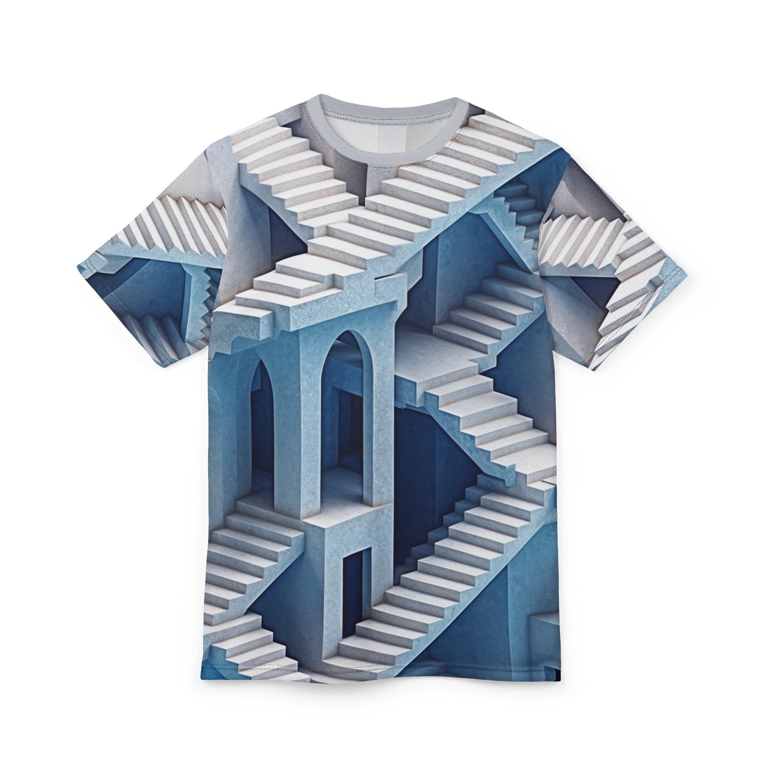 Blue Staircase Illusion Tee