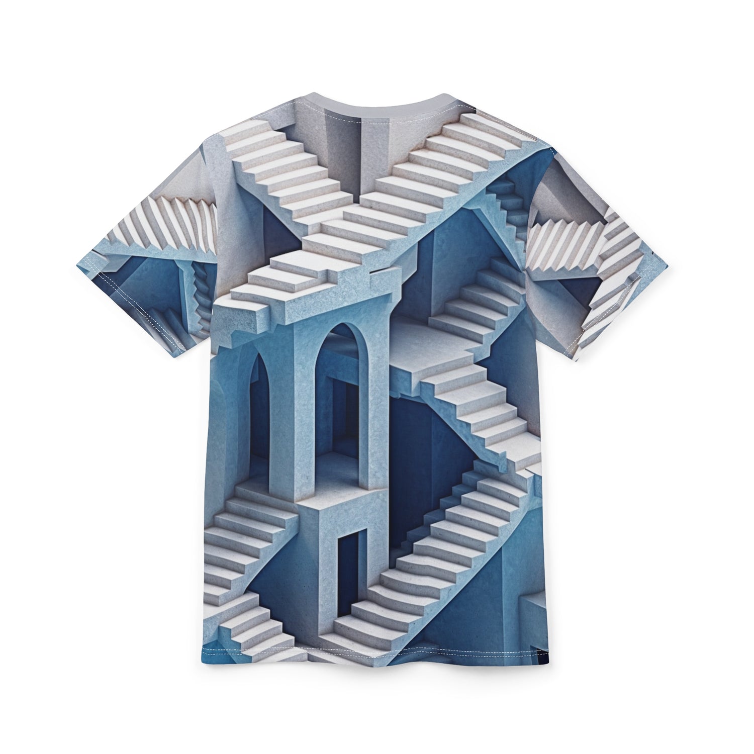 Blue Staircase Illusion Tee