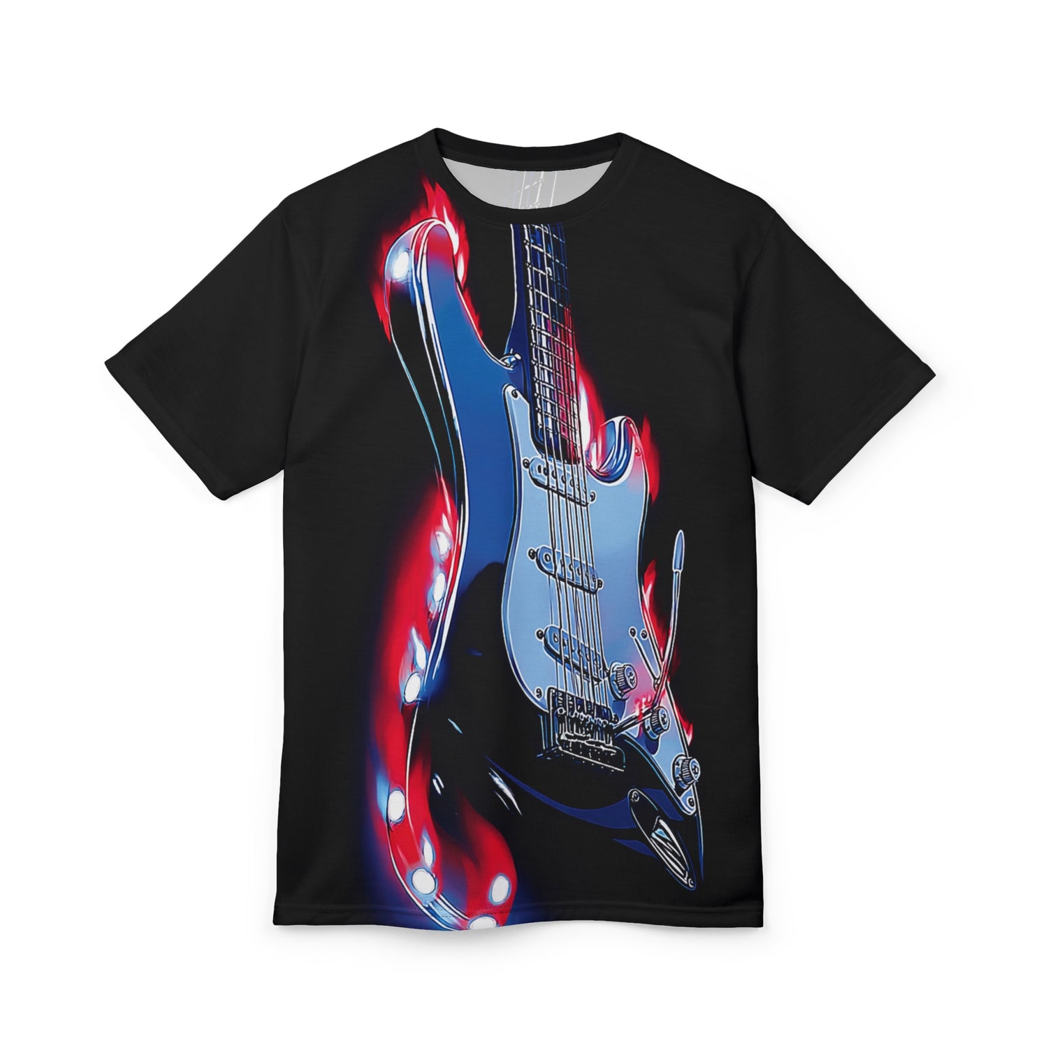 Electric Guitar on Fire Tee
