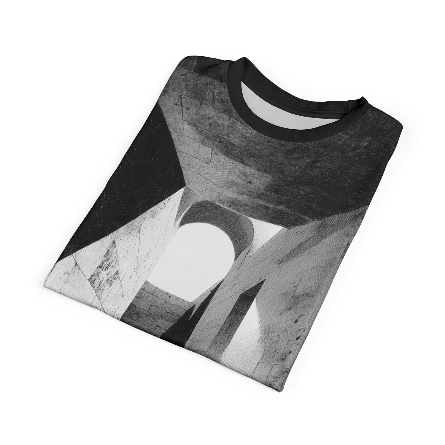 Monochrome Stairway Illusion Tee