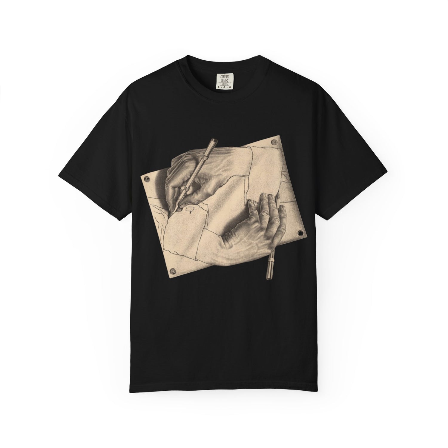 MC Escher Drawing Hands Tee