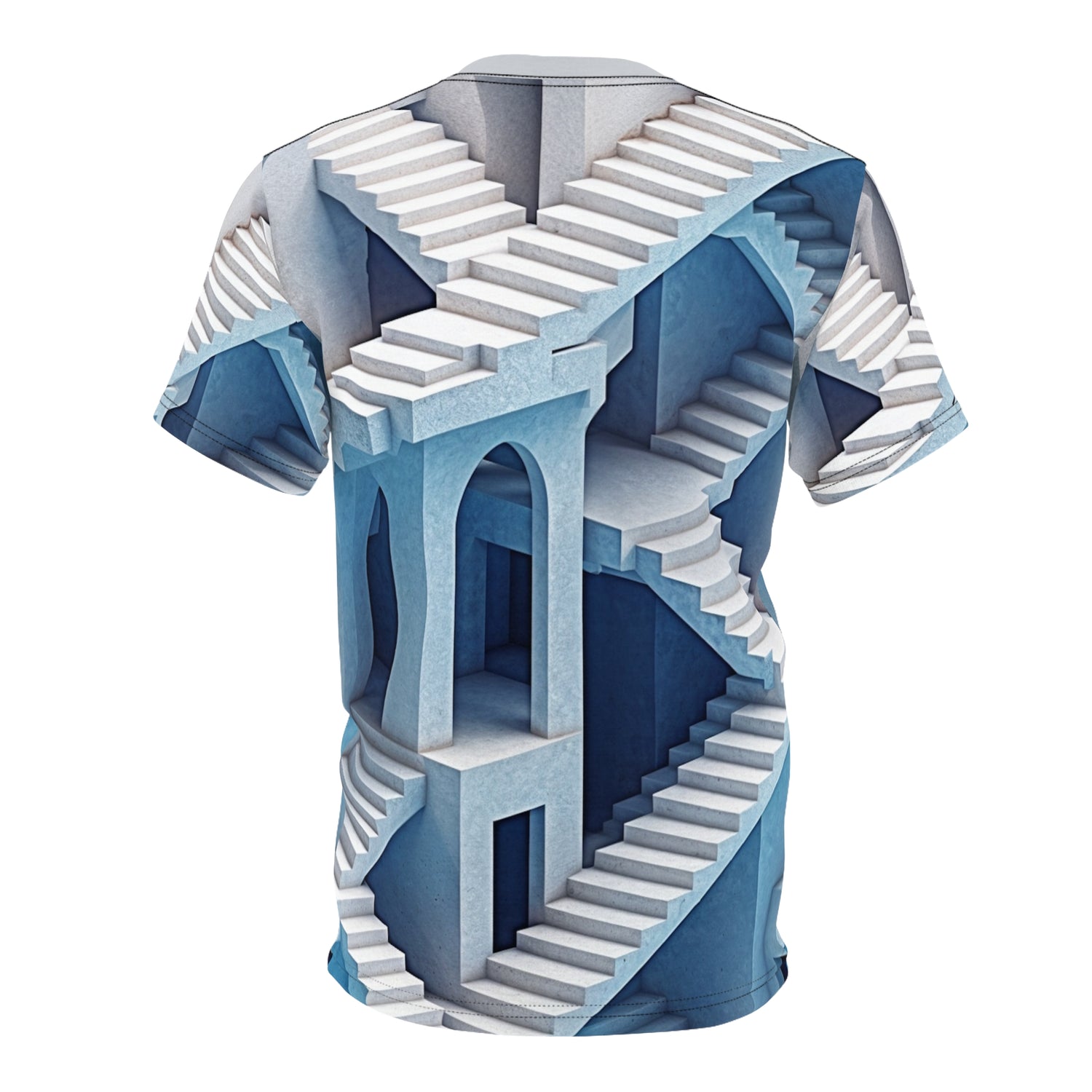 Blue Staircase Illusion Tee