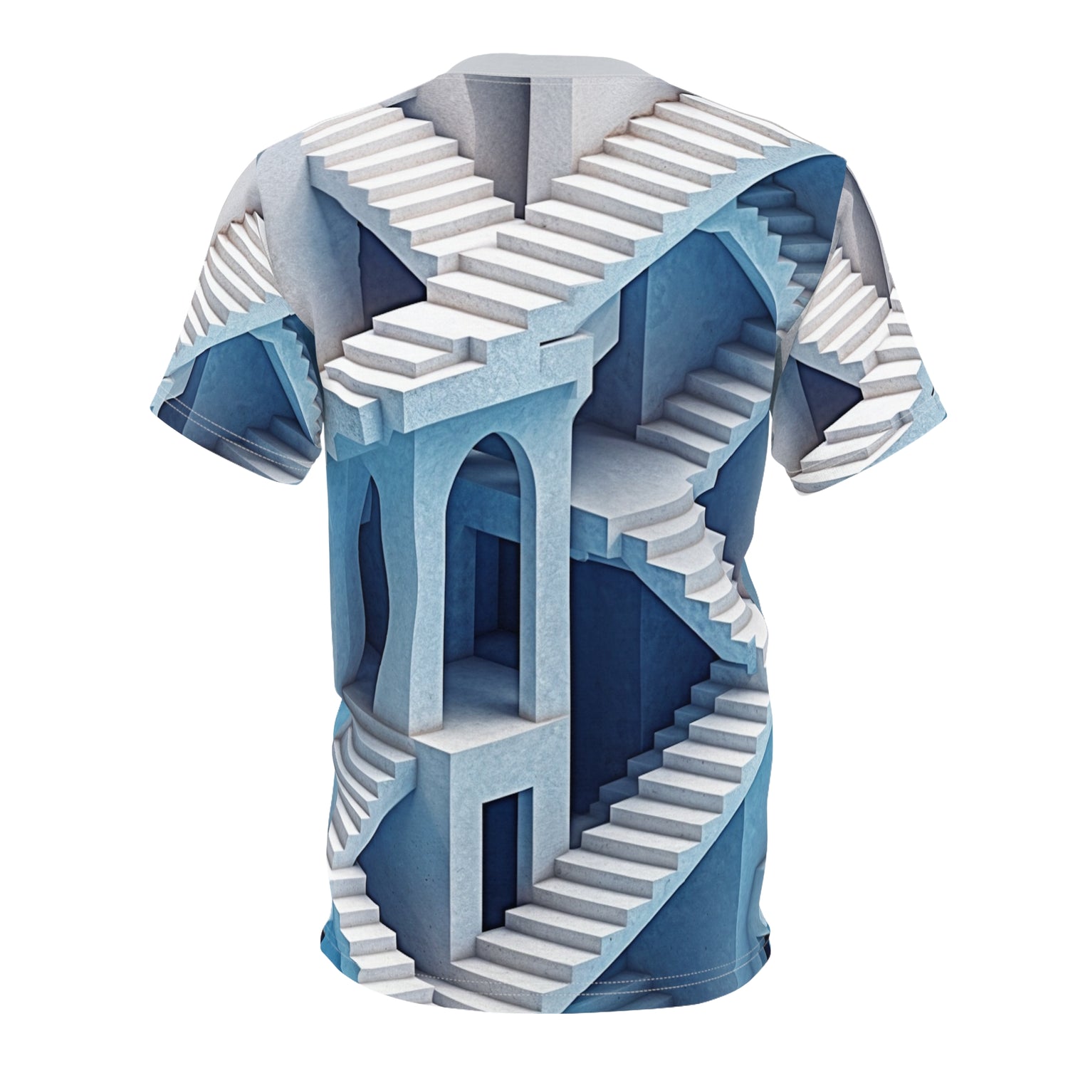 Blue Staircase Illusion Tee