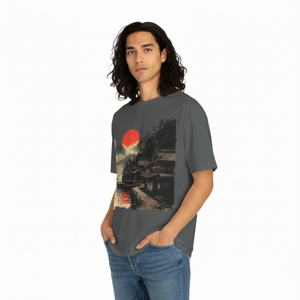 Red Sun Over Kyoto Tee