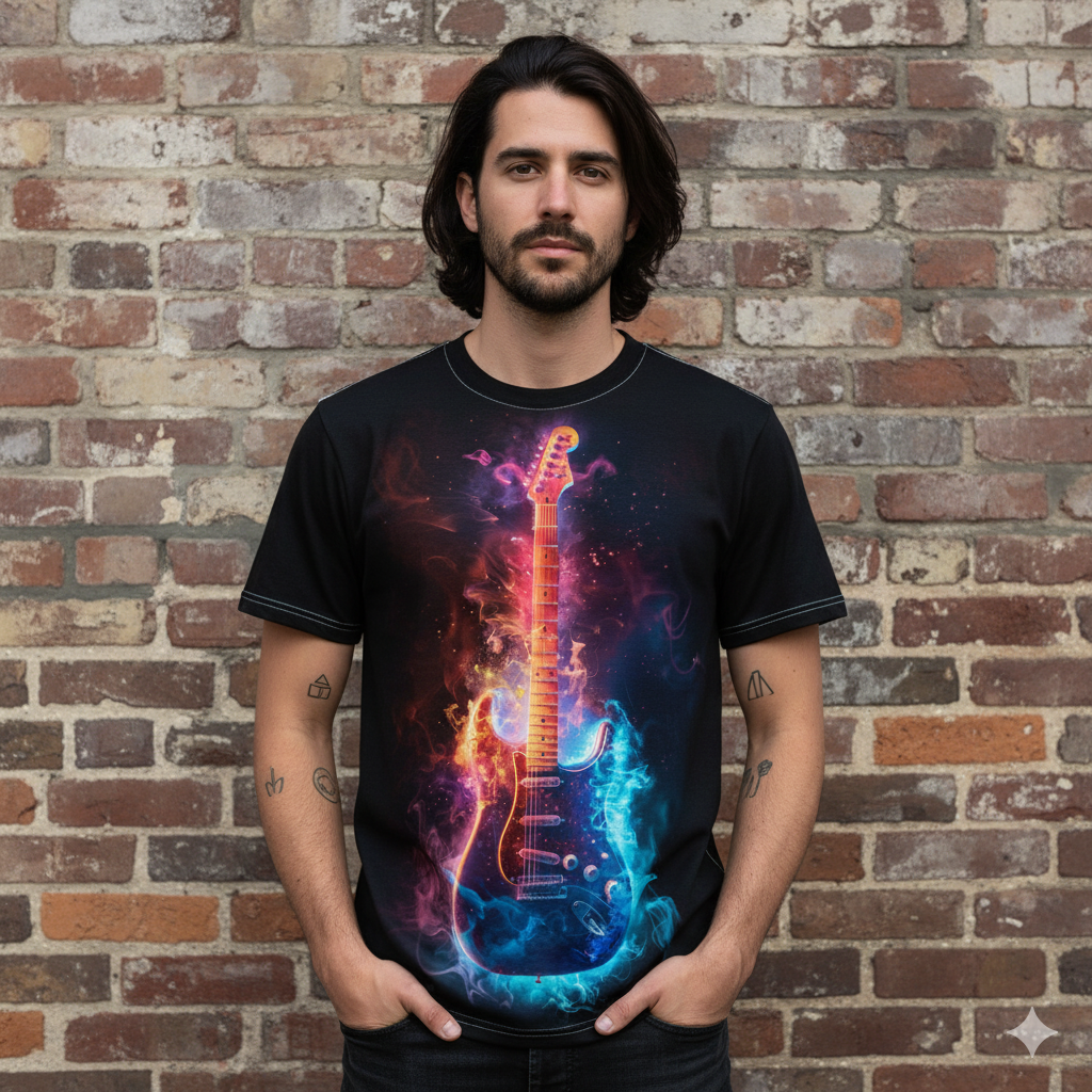 Burning Electric Guitar Tee
