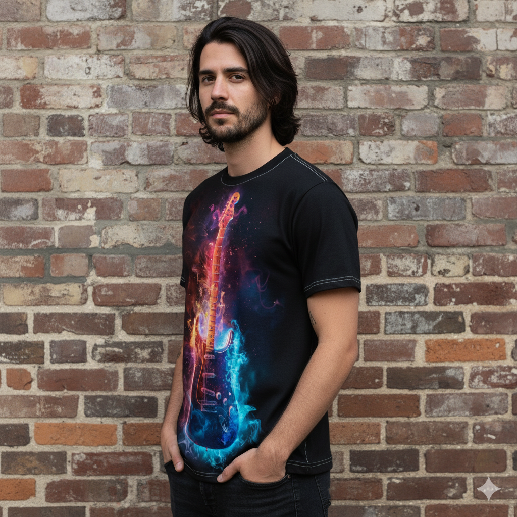 Burning Electric Guitar Tee