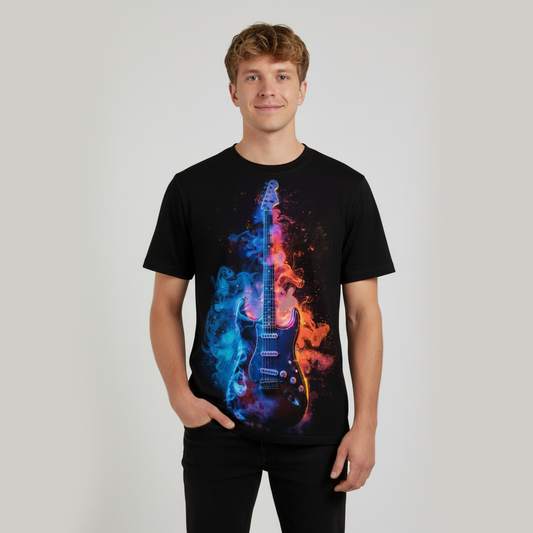 Fiery Electric Guitar Tee