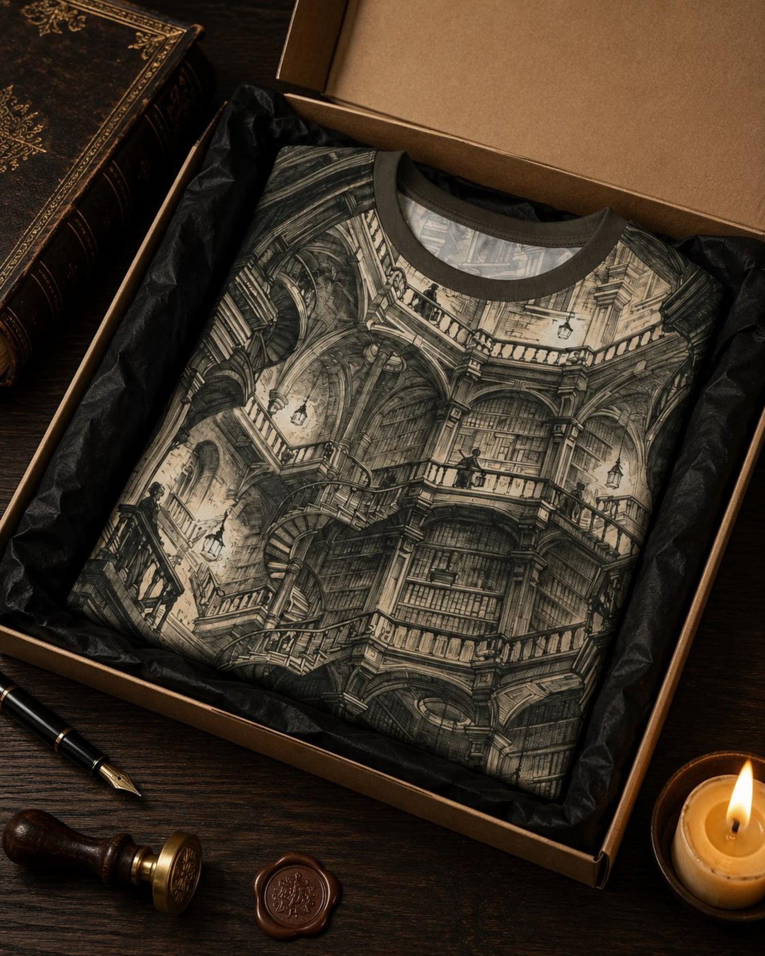 Impossible Library Staircase Tee