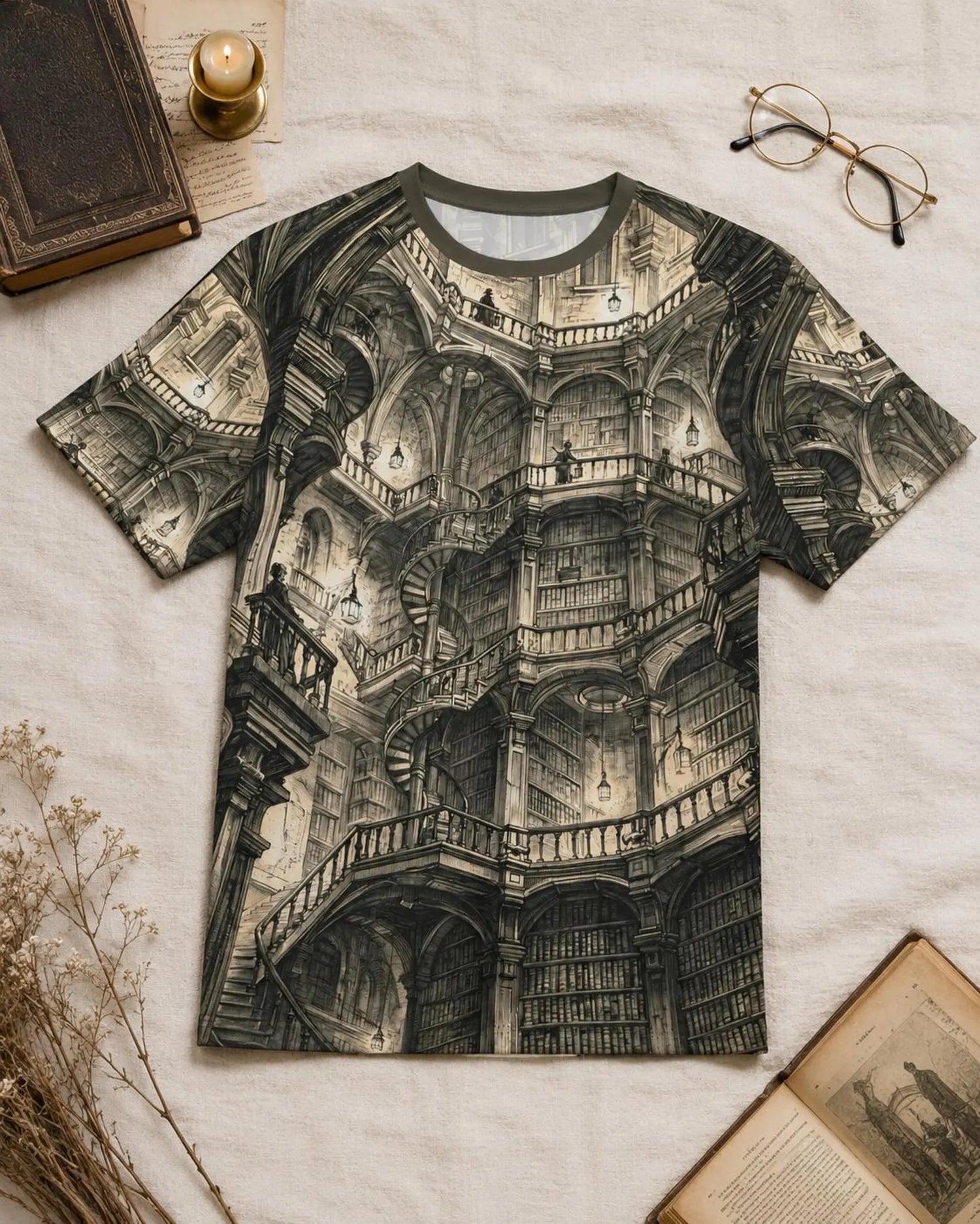 Impossible Library Staircase Tee