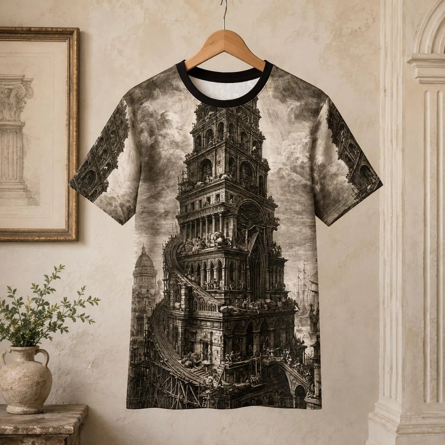 Tower of Babel Architectural Illusion Tee