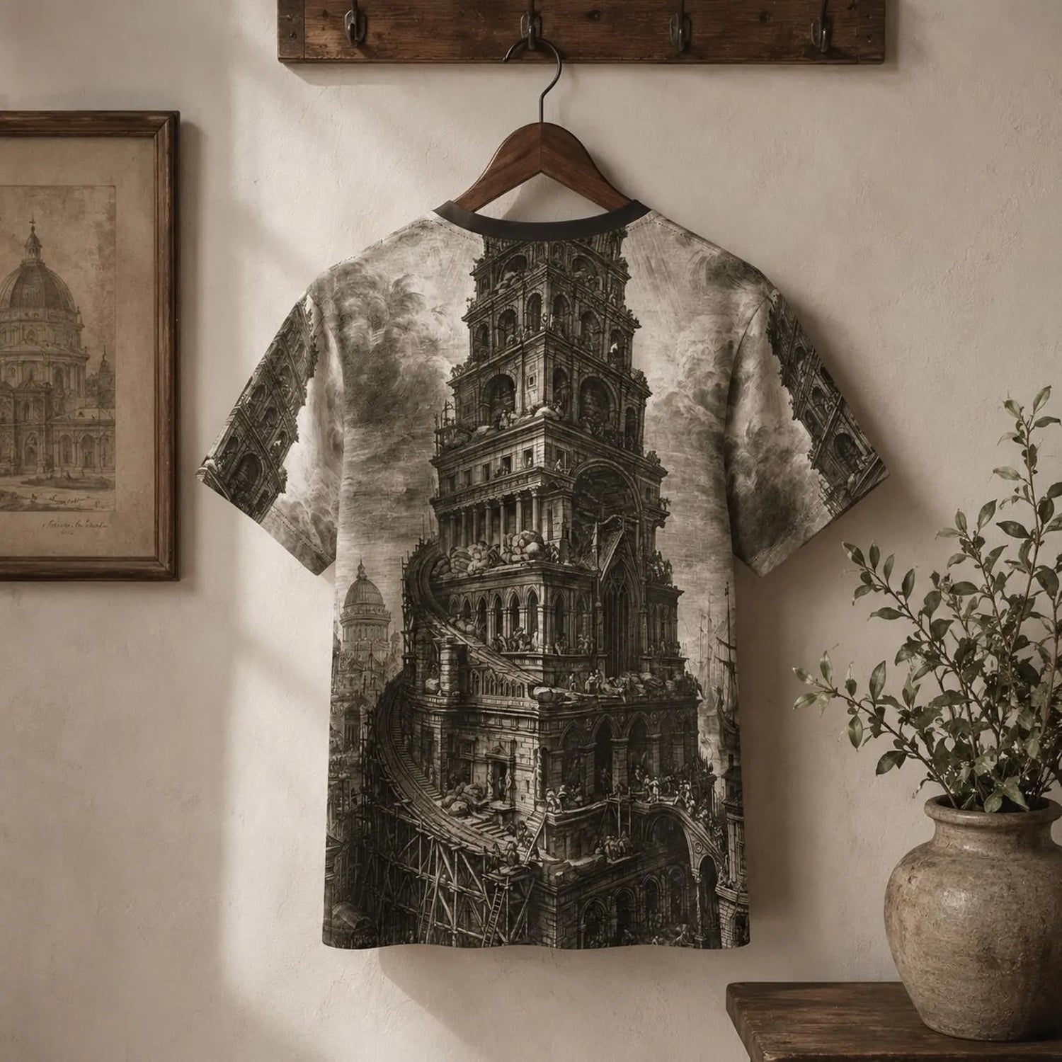 Tower of Babel Architectural Illusion Tee