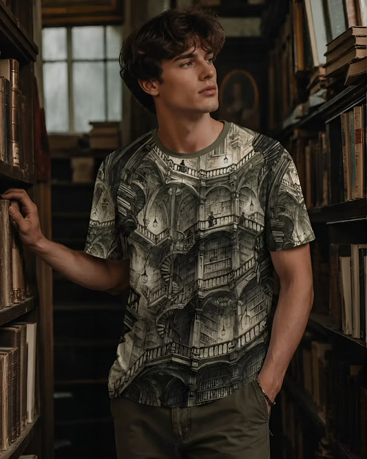 Impossible Library Staircase Tee